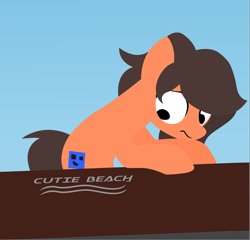 Size: 3043x2918 | Tagged: safe, artist:ponyrailartist, derpibooru import, oc, oc:robertapuddin, cute, cutie beach