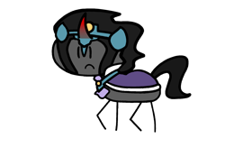 Size: 1924x1265 | Tagged: safe, artist:mystery shore, derpibooru import, idw, king sombra, pony, unicorn, in a nutshell, reflections, spoiler:comic, colored horn, corrupted, curved horn, former good king sombra, good king sombra, horn, in a nutshell but mirror version, male, mirror universe, simple background, solo, sombra horn, stallion, stick pony, transparent background
