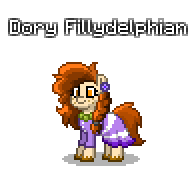 Size: 196x176 | Tagged: safe, artist:dematrix, derpibooru import, oc, oc only, oc:dory fillydelphian, earth pony, pony, clothes, female, mare, pixel art, pony town, simple background, solo, transparent background