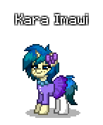 Size: 146x176 | Tagged: safe, artist:dematrix, derpibooru import, oc, oc only, oc:kara imawi, pony, unicorn, clothes, female, mare, pixel art, pony town, simple background, solo, transparent background