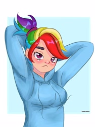 Size: 1536x2048 | Tagged: safe, artist:starlet_black_, derpibooru import, rainbow dash, human, clothes, female, humanized, solo