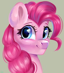 Size: 1054x1200 | Tagged: safe, artist:ske, derpibooru import, pinkie pie, earth pony, pony, bust, happy, looking at you, portrait, smiling, solo