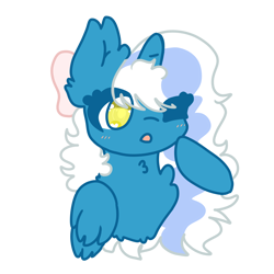 Size: 3000x3000 | Tagged: safe, artist:aurplestarss, derpibooru import, oc, oc only, oc:fleurbelle, alicorn, pony, alicorn oc, blushing, bow, female, golden eyes, hair bow, horn, mare, simple background, solo, starry eyes, transparent background, wingding eyes, wings