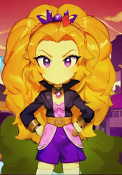 Size: 448x640 | Tagged: safe, artist:luckreza8, derpibooru import, edit, edited screencap, machine learning generated, screencap, adagio dazzle, human, better together, equestria girls, sunset's backstage pass!, :3, anime, female, pinegraph