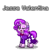 Size: 174x176 | Tagged: safe, artist:dematrix, derpibooru import, oc, oc only, oc:jesse valentina, pony, unicorn, clothes, female, pixel art, pony town, simple background, solo, transparent background