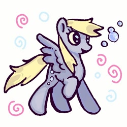 Size: 500x500 | Tagged: safe, artist:1hoorn, derpibooru import, derpy hooves, pegasus, pony, bubble, solo