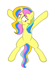 Size: 3345x4565 | Tagged: safe, artist:equestria secret guard, derpibooru import, oc, oc only, oc:lemon, pony, unicorn, armpits, bondage, featureless crotch, female, gritted teeth, horn, mare, sexy, simple background, solo, spread eagle, spread legs, spreading, teeth, tied up, transparent background, unicorn oc, vector