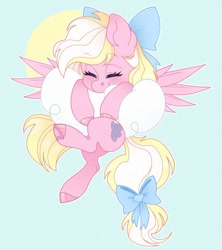 Size: 960x1080 | Tagged: safe, artist:sadelinav, derpibooru import, oc, oc:bay breeze, pony, cloud, quadrupedal, solo