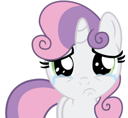 Size: 1400x1300 | Tagged: safe, artist:meltingman234, derpibooru import, sweetie belle, pony, unicorn, season 8, the break up breakdown, spoiler:s08, crying, cute, diasweetes, female, filly, foal, implied big macintosh, sad, sadorable, simple background, solo, teary eyes, transparent background, vector