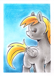 Size: 1765x2490 | Tagged: safe, artist:raph13th, derpibooru import, derpy hooves, pegasus, pony, dry pastels, solo, traditional art