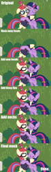 Size: 458x1532 | Tagged: safe, artist:superedit, derpibooru import, edit, edited screencap, screencap, moondancer, twilight sparkle, twilight sparkle (alicorn), alicorn, pony, unicorn, amending fences, season 5, bedroom eyes, bipedal, blue mane, bush, clothes, comic, cute, cutie mark, daaaaaaaaaaaw, dancerbetes, discovery family, discovery family logo, duo, ears, eyes closed, female, floppy ears, glasses, grass, hnnng, horn, hug, kiss edit, kiss on the lips, kissing, lesbian, logo, long mane, mare, multicolored mane, outdoors, pink mane, purple mane, red mane, shipping, smiling, spread wings, sweater, sweet dreams fuel, tail, the great and powerful superedit, tutorial, twiabetes, twidancer, wings