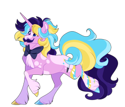 Size: 2000x1700 | Tagged: safe, artist:uunicornicc, derpibooru import, oc, pony, unicorn, facial hair, heterochromia, hooves, male, moustache, multicolored hooves, quadrupedal, simple background, solo, stallion, transparent background