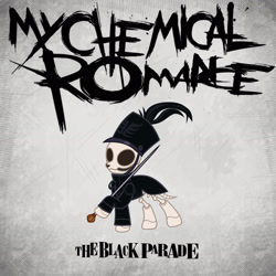 Size: 2045x2045 | Tagged: safe, artist:mxmx fw, derpibooru import, pony, album cover, bone, clothes, my chemical romance, ponified, ponified album cover, skeleton, solo, species swap, the black parade