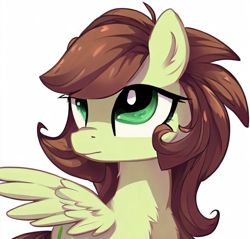 Size: 1024x978 | Tagged: safe, derpibooru import, oc, oc only, oc:brash, pegasus, pony, chest fluff, female, mare, pegasus oc, simple background, solo, white background