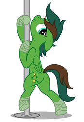 Size: 3779x5460 | Tagged: safe, artist:equestria secret guard, derpibooru import, oc, oc only, oc:windy barebow evergreen, pegasus, pony, butt, female, jewelry, looking at you, mare, pegasus oc, plot, pole, pole dancing, sexy, simple background, stripper pole, transparent background