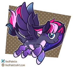 Size: 1996x1832 | Tagged: safe, artist:redpalette, derpibooru import, oc, oc:owl light, alicorn, abstract background, alicorn oc, cute, digital art, female, horn, mare, smiling, sparkle, sparkly, spread wings, wings