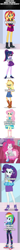 Size: 500x6334 | Tagged: safe, derpibooru import, edit, edited screencap, screencap, applejack, fluttershy, pinkie pie, rainbow dash, rarity, sci-twi, sunset shimmer, twilight sparkle, better together, equestria girls, clothes, comic, fluttershy boho dress, rah rah skirt, rarity peplum dress, screencap comic, skirt, star wars