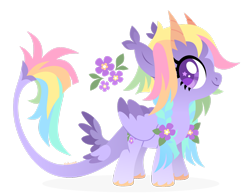 Size: 1920x1481 | Tagged: safe, artist:kabuvee, derpibooru import, oc, oc:buttercup, pegasus, female, filly, foal, horns, quadrupedal, simple background, solo, tail wings, transparent background