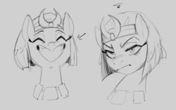 Size: 693x436 | Tagged: safe, artist:cadillacdynamite, derpibooru import, somnambula, pegasus, pony, :/, angry, egyptian, egyptian headdress, egyptian pony, emanata, eyes closed, grin, sketch, smiling