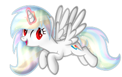 Size: 1795x1141 | Tagged: safe, artist:angellightyt, derpibooru import, oc, oc only, alicorn, pony, alicorn oc, base used, eyelashes, flying, glowing, glowing horn, horn, multicolored hair, rainbow hair, simple background, smiling, solo, transparent background, wings