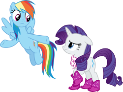 Size: 3997x3000 | Tagged: safe, artist:cloudyglow, derpibooru import, rainbow dash, rarity, the end in friend, .ai available, simple background, transparent background, vector