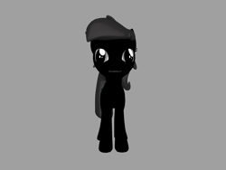 Size: 1200x900 | Tagged: safe, derpibooru import, oc, oc only, oc:blank soul, earth pony, pony, 3d, 3d model, 3d pony creator, black fur, dark, evil, gray background, male, original character do not steal, simple background, solo