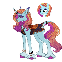 Size: 1000x1000 | Tagged: safe, artist:kazmuun, derpibooru import, sassy saddles, pony, alternate design, clothes, coat markings, concave belly, female, hooves, horn, horn ring, jewelry, mare, nose piercing, nose ring, piercing, quadrupedal, ring, simple background, slim, solo, tail, tail ring, thin, transparent background, unshorn fetlocks