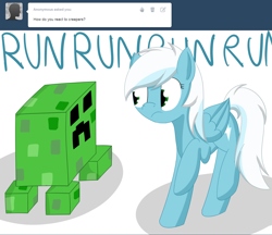 Size: 1280x1104 | Tagged: safe, artist:ask-fleetfoot, derpibooru import, fleetfoot, pony, ask-fleetfoot, creeper, quadrupedal, solo