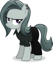 Size: 3026x3600 | Tagged: safe, artist:anime-equestria, derpibooru import, marble pie, earth pony, pony, alternate hairstyle, clothes, ear piercing, female, jewelry, mare, necklace, piercing, simple background, solo, transparent background, vector