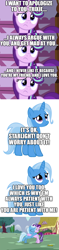 Size: 500x2125 | Tagged: safe, derpibooru import, edit, edited screencap, screencap, starlight glimmer, trixie, comic, hug, screencap comic