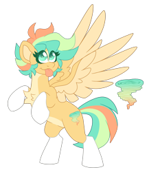 Size: 4370x5031 | Tagged: safe, artist:crazysketch101, derpibooru import, oc, oc only, oc:tornado twist, pegasus, pony, :p, clothes, rearing, simple background, socks, solo, tongue, tongue out, transparent background