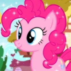Size: 472x472 | Tagged: safe, derpibooru import, edit, edited screencap, screencap, pinkie pie, earth pony, pony, cropped, episode needed, smiling, solo, sparkles