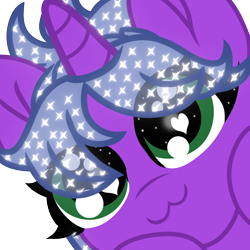 Size: 1000x1000 | Tagged: safe, artist:softpawsart, derpibooru import, oc, oc only, pony, unicorn, :3, base used, bust, ethereal mane, eyelashes, female, heart, heart eyes, horn, mare, simple background, smiling, solo, starry mane, transparent background, unicorn oc, wingding eyes