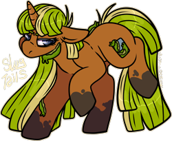 Size: 1688x1382 | Tagged: safe, artist:sexygoatgod, derpibooru import, oc, oc only, oc:slug tails, pony, unicorn, adoptable, female, lidded eyes, simple background, solo, transparent background