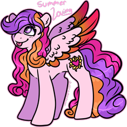 Size: 1392x1386 | Tagged: safe, artist:sexygoatgod, derpibooru import, oc, oc only, oc:summer loving, pegasus, pony, adoptable, female, simple background, solo, transparent background