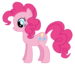 Size: 3084x2667 | Tagged: safe, artist:awesomebrony, derpibooru import, pinkie pie, earth pony, pony, season 1, the ticket master, .ai available, adobe illustrator, female, hooves, looking down, mare, side view, simple background, smiling, solo, standing, transparent background, vector