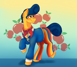 Size: 3348x2896 | Tagged: safe, artist:shamy-crist, derpibooru import, earth pony, pony, clothes, gradient background, pants, ponified, solo, species swap, wally darling, welcome home