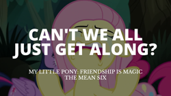 Size: 1920x1080 | Tagged: safe, derpibooru import, edit, edited screencap, editor:quoterific, screencap, fluttershy, pinkie pie, twilight sparkle, twilight sparkle (alicorn), alicorn, earth pony, pegasus, pony, the mean 6, crying, dialogue, eyes closed, quote, raised hooves