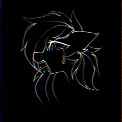 Size: 768x768 | Tagged: safe, artist:coarfdraw, derpibooru import, oc, oc:jet blast, pegasus, crying, ear fluff, ears, floppy ears, monochrome, open mouth, screaming, solo, tears of pain, vent art