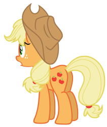 Size: 5956x7058 | Tagged: safe, artist:estories, derpibooru import, applejack, pony, absurd resolution, butt, hat, plot, quadrupedal, simple background, solo, transparent background, vector