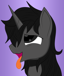 Size: 2864x3392 | Tagged: safe, artist:rugalack moonstar, derpibooru import, oc, oc only, oc:rugalack moonstar, pony, unicorn, ahegao, gradient background, male, open mouth, solo, tongue, tongue out