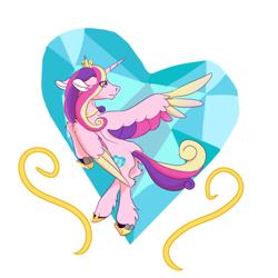 Size: 2000x2000 | Tagged: safe, artist:重度福瑞控患者, derpibooru import, princess cadance, alicorn, pony, female, mare, simple background, solo, white background