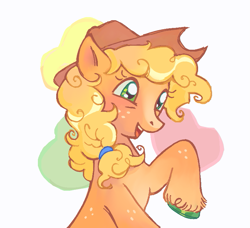 Size: 805x734 | Tagged: safe, artist:1hoorn, derpibooru import, applejack, earth pony, pony, alternate design, solo