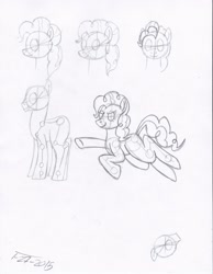 Size: 2552x3296 | Tagged: safe, artist:xyclone, derpibooru import, pinkie pie, pony, bust, portrait, practice drawing, sketch, traditional art