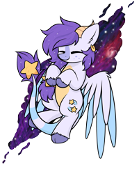 Size: 1997x2496 | Tagged: safe, artist:aaathebap, derpibooru import, oc, oc:galaxytrail, ear piercing, galaxy, horns, piercing, sparkly mane