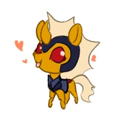 Size: 300x300 | Tagged: safe, derpibooru import, oc, oc:dawn strike, changeling, :p, armor, changeling oc, chibi, cute, cuteling, solo, tongue, tongue out, yellow changeling