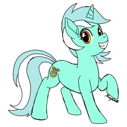 Size: 1200x1200 | Tagged: safe, artist:riapu_san368, derpibooru import, lyra heartstrings, pony, unicorn, female, mare, simple background, solo, white background