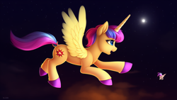 Size: 1024x576 | Tagged: safe, derpibooru import, machine learning assisted, machine learning generated, alicorn, pony, cute, female, flying, mare, simple background, solo, white background