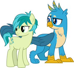 Size: 3268x3000 | Tagged: safe, artist:cloudyglow, derpibooru import, gallus, sandbar, non-compete clause, .ai available, vector