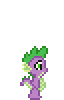 Size: 64x100 | Tagged: safe, artist:color anon, derpibooru import, spike, dragon, animated, jumping, pixel art, simple background, solo, transparent background
